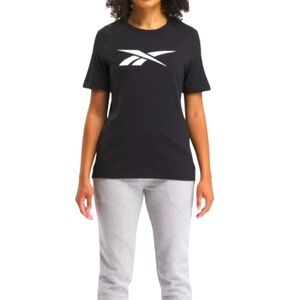 Women's. Reebok Logo Black T-shirt. Sizes Small and Medium. NWT.